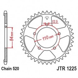 Couronne JT SPROCKETS acier standard 1225 - 520