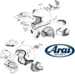 Plaques pivot ARAI VAS-V Black pour casque RX-7 V