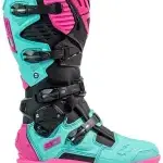 Bottes moto Enduro / cross SIDI Crossfire 3 SRS - noir / Menthe / rose - Taille 42