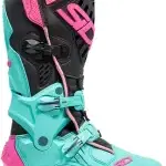 Bottes moto Off Road SIDI Crossair - Menthe / noir / rose - Taille 42