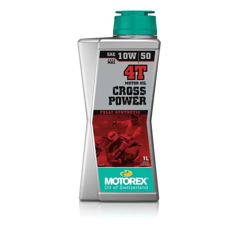 Huile moteur MOTOREX Cross Power 4T 10W50 100% synthétique 10 X 1L