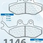 Plaquettes de frein CL BRAKES 1146EN10 métal fritté