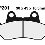 Plaquette de frein Nissin 2P201NS semi-metallique