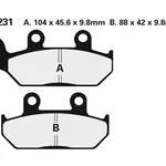 Plaquette de frein Nissin 2P231NS semi-metallique