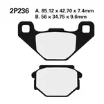 Plaquette de frein Nissin 2P236NS semi-metallique