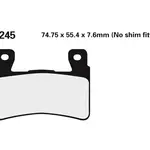 Plaquette de frein Nissin 2P245ST sinter