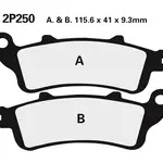 Plaquette de frein Nissin 2P250NS semi-metallique