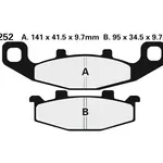 Plaquette de frein Nissin 2P252NS semi-metallique