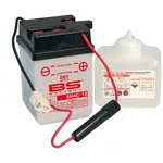 Batterie BS 6N4C-1B conventionnelle livrée avec pack acide