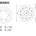 Disque de frein avant Brembo Serie ORO rond flottant KTM 1190 ADVENTURE
