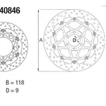 Disque de frein avant Brembo Serie ORO rond flottant BMW R850R