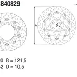 Disque de frein avant BREMBO Serie ORO rond flottant type 78B40829 Suzuki