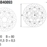 Disque de frein arrière Brembo Série ORO rond flottant MV Agusta 675 Brutale/F3