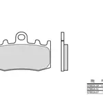 Plaquette de frein BREMBO type 07BB26LA métal fritté route