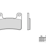 Plaquette de frein BREMBO type 07SU27LA métal fritté route
