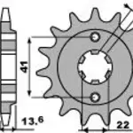 Pignon 15 dents PBR chaîne 525 Honda XL600V TRANSALP