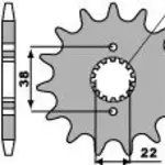 Pignon 15 dents PBR chaîne 530 DUCATI 750 INDIANA
