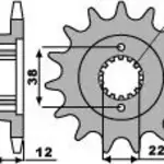 Pignon 15 dents PBR chaîne 520 DUCATI 750 PASO 2S