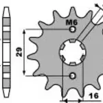 Pignon 15 dents PBR chaîne 428 SUZUKI TSR125R