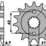 Pignon 17 dents PBR chaîne 520 Kawasaki ER-5