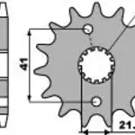 Pignon 14 dents PBR chaîne 520 Aprilia 250 RS