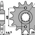 Pignon 17 dents PBR chaîne 530 Honda VFR800F1