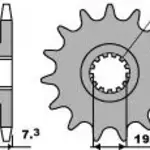 Pignon 15 dents PBR chaîne 520 SUZUKI GN250