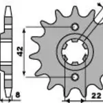 Pignon 14 dents PBR chaîne 520 Honda XR600RF