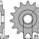 Pignon 15 dents PBR chaîne 630 Kawasaki GPZ 750