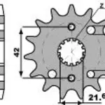 Pignon 17 dents PBR chaîne 530 SUZUKI SV1000