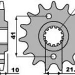 Pignon 14 dents PBR chaine 520 Honda SLR650