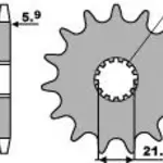 Pignon 15 dents PBR chaîne 520 Kawasaki ER6F, ABS