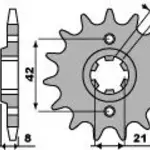 Pignon 15 dents PBR chaîne 520 Yamaha XT600