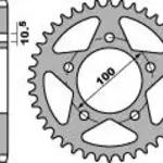 Couronne alu PBR 38 dents chaine 520 roue Marchesini