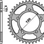 Couronne alu PBR 46 dents chaine 525 Aprilia RSV4