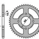 Couronne acier PBR 41 dents chaîne 520 Honda XL125 Varadero