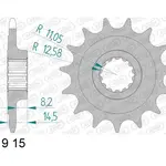 Pignon AFAM 15 dents type 52619 pas 520 acier Ducati 821 Monster