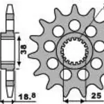 Pignon 14 dents PBR chaine 525 Aprilia Tuono 1000 R