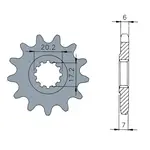 Pignon standard B1 13 dents chaine 420 moteurs AM6