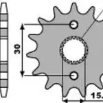 Pignon 15 dents PBR chaîne 420 HONDA CR80/85