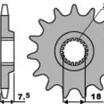 Pignon 12 dents PBR chaine 520 Honda CR125R