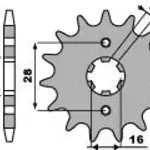 Pignon 12 dents PBR chaîne 520 SUZUKI TSR125R