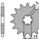 Pignon 12 dents PBR chaîne 428 SUZUKI JR80