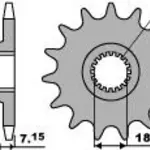 Pignon 12 dents PBR chaîne 520 SUZUKI RM125
