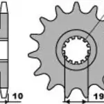 Pignon 13 dents PBR chaîne 520 SUZUKI RM250