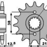 Pignon 15 dents PBR chaîne 520 Kawasaki KLX650