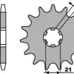 Pignon 13 dents PBR chaîne 520 KAWASAKI KDX200