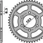Couronne acier PBR 60 dents chaîne 428 Aprilia RS4 125