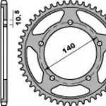 Couronne acier PBR 41 dents chaîne 525 Kawasaki KLV1000