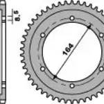 Couronne acier PBR 42 dents chaîne 530 YAMAHA SR500